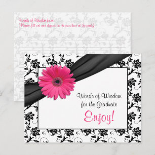 Conselho de graduação de gerbera-rosa-damy damask