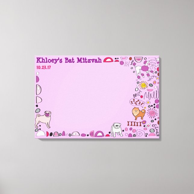 Conselho de Memória de Entrada do Cachorro Canvas  (Frente)