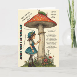 Conselho de um cartão do Alice no País das Maravil