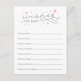 Conselho Desejos para o Cartão de Jogo de Chá de fraldas Ba