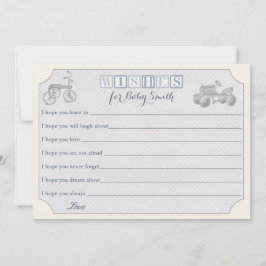 Conselho Desejos por Cartão de Bebê, chá de fraldas