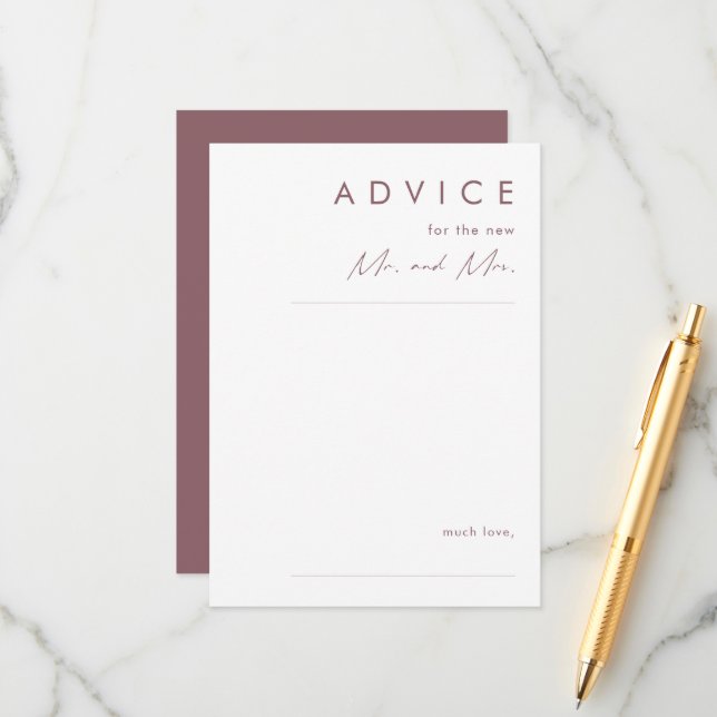 Conselho Dusty Boho | Cartão de conselheiro para casamento  (Frente/Verso In Situ)