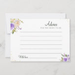 conselho floral roxo de aquarela<br><div class="desc">Um simples design floral com lindas flores roxas e cor d'água de pêssego. Sinta-se livre para alterar as cores e os detalhes do texto.</div>