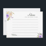 conselho floral roxo de aquarela<br><div class="desc">Um simples design floral com lindas flores roxas e cor d'água de pêssego. Sinta-se livre para alterar as cores e os detalhes do texto.</div>