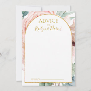 Conselho Jardim Floral Elegante Blush Cartão de conselhe