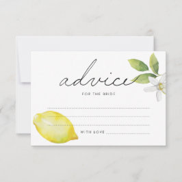 Conselho Limão, Folhas e Cartão de Aconselhamento Floral