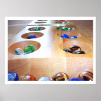 Conselho Mancala e Poster de peças