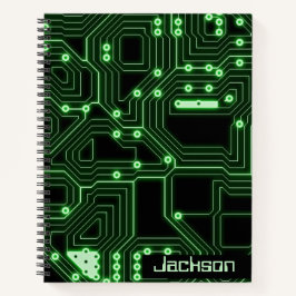 Conselho Neon Green Circuit | Espiral Personalizad