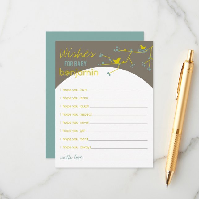 Conselho Nesting Bird Family Deseja Um Cartão De Jogo De Be (Frente/Verso In Situ)