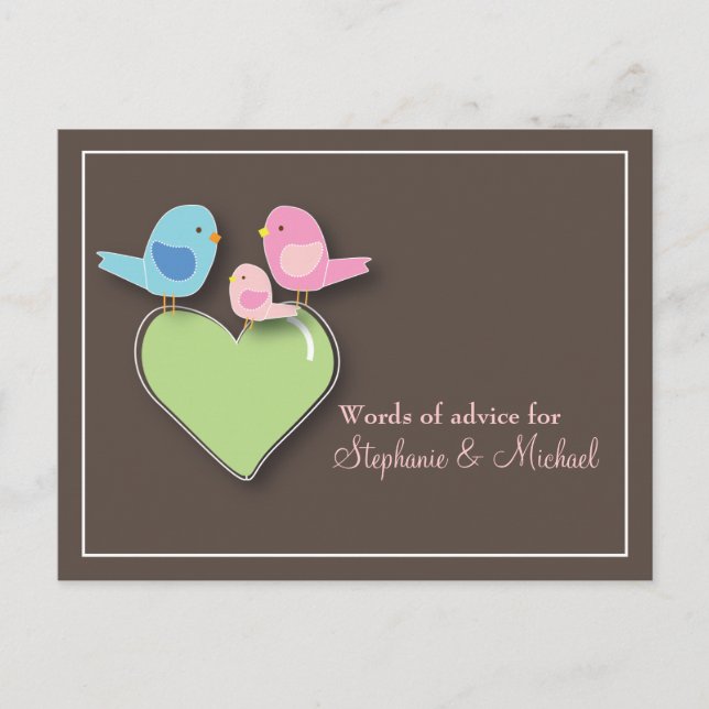 Conselho Palavras de chá de fraldas do Cartão de Aconselham (Frente)