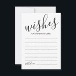 Conselho Recomendação e Cartão de Desejo de Casamento de Sc<br><div class="desc">Adicione um toque pessoal ao seu casamento com um moderno guião de casamento e um cartão de desejos. Este cartão de conselho apresenta o título no estilo de fonte preto moderno da caligrafia e detalhes no estilo de fonte preto moderno sans serif em fundo branco. Perfeito para casamento, chá de...</div>