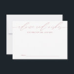 Conselho Rosa Dusty para o cartão de guarda de rec<br><div class="desc">Essas cartas maravilhosamente projetadas oferecem uma maneira única de os convidados do casamento compartilharem seus conselhos e desejos sinceros com a noiva e o noivo. Ideal para adicionar um toque pessoal ao seu dia especial, essas cartas garantem que as manobras sejam apreciadas para o casal feliz. Perfeito para recepções de...</div>