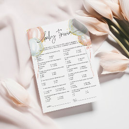 Conselho Sexo Revele Cartão de Jogo de Chá de fraldas para