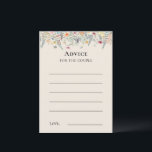 Conselho Simples Cartão de Aconselhamento para Casamento de<br><div class="desc">Este Simples design de Cartão de Advertência de Casamento de Fern Beige Fern é um arranjo elegante de quadros geométricos clássicos de ouro embelezados com delicados buquês e caules florais florais de boho. Apresentando uma paleta de fundo bege de marfim eterno com uma típica tipografia negra clássica e flores silvestres...</div>