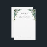 Conselho Succulent Greenery | Cartão de conselheiro para ca<br><div class="desc">Esta vegetação suculenta | cartão de conselho de casamento é perfeito para o seu casamento floral verde-tropical. A design apresenta trabalho de arte de aquarela moderna, incluindo eucalipto verde-claro, saborosa delicada e variedades clássicas de suculento, dando à design uma sensação simples e elegante de jardim secreto, perfeita para qualquer primavera,...</div>