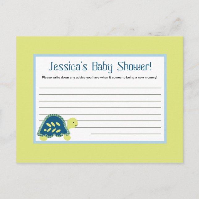 Conselho Tartarugas do mar azul com cartão de aviso graváve (Frente)