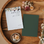 Conselho White Floral | Cartão de Aviso de Casamento Verde<br><div class="desc">Nós projetamos este White Floral | Cartão de Aviso de Casamento Verde Escuro para completar seu casamento tropical escuro rústico. Com a sua aquarela boêmica verde para as suas modernas flores boho de inverno, incluindo protea, dahlia, e lótus secos, a design deve decifrar o seu tema moderno, minimalista, verde e...</div>