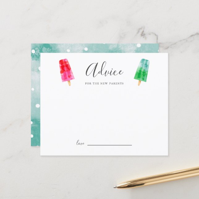 Conselhos de Chá de fraldas para Novos Pais (Frente/Verso In Situ)