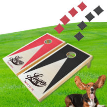 Conselhos de madeira vermelha e negra Logotipo da 