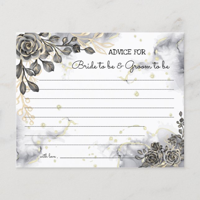 Conselhos de Rosas Negras para Casal de Cartão de  (Frente)