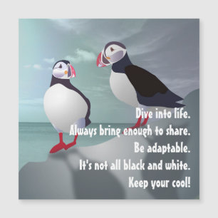 Conselhos de um Cartão Magnético Puffin Design