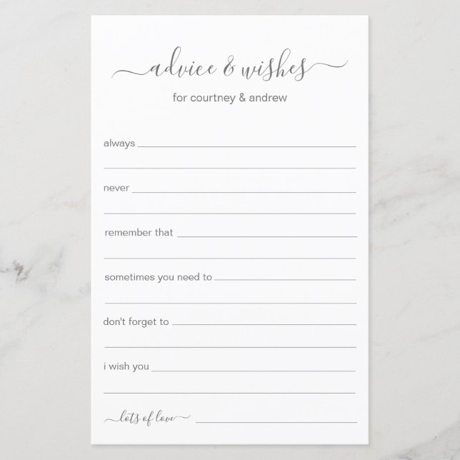 Conselhos e Desejos (Frente)