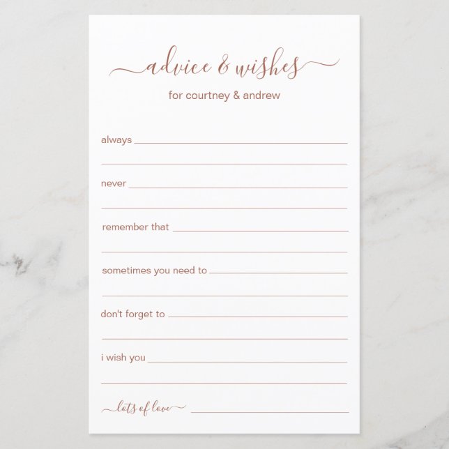 Conselhos e Desejos (Frente)