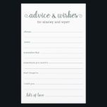 Conselhos e Desejos<br><div class="desc">Estas folhas simples, verdes e brancas, modernas, mínimas, escritas à mão, Advice & Wish são perfeitas para ter chá de panela, janto de ensaio ou convidados de casamento a preencher para o casal feliz. As pessoas vão adorar ter as ordens - tornam tão fácil deixar palavras amáveis de conselhos e...</div>