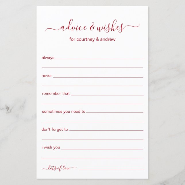 Conselhos e Desejos (Frente)