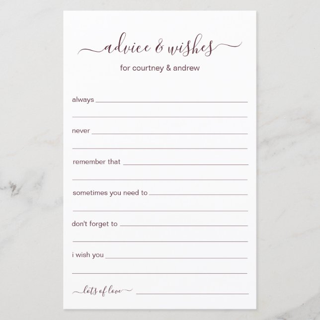 Conselhos e Desejos (Frente)