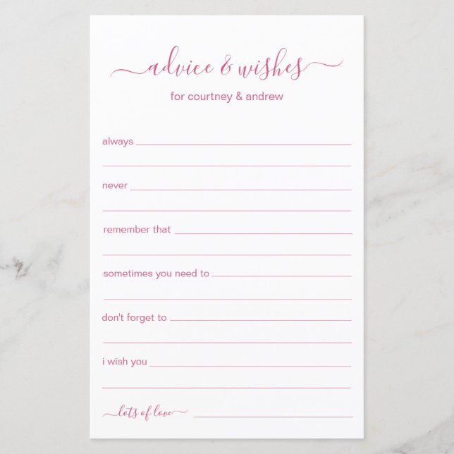 Conselhos e Desejos (Frente)