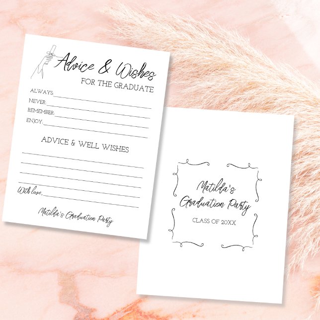 Conselhos e Desejos para Cartão de Graduação de Fo (Advice & Wishes For Graduate Graduation Card)