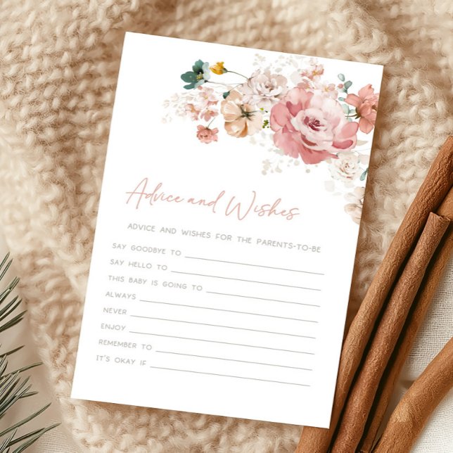 Conselhos e Desejos para Chuva de Flores Silvestre (Wildflower Baby Shower Game)