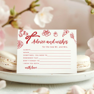 Conselhos e votos Thats Amore Cartão de Casamento
