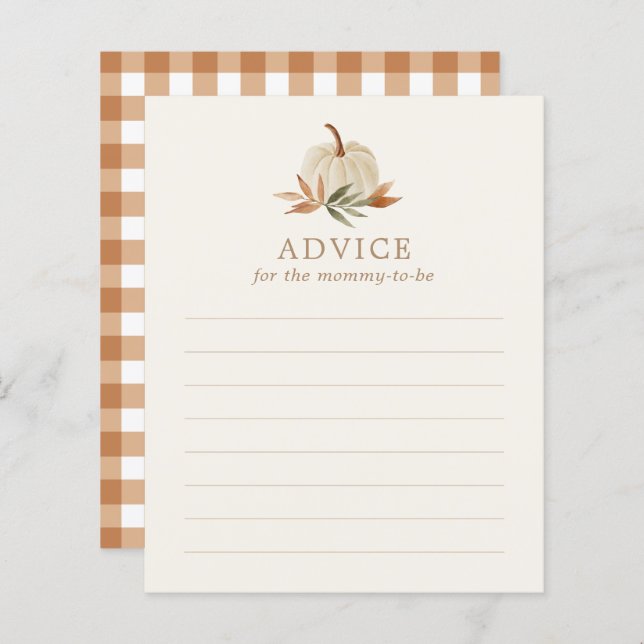 Conselhos para Mamães serem pequenos Chás de frald (Frente/Verso)