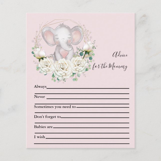 Conselhos para o jogo de Chá de fraldas da Mamãe (Frente)