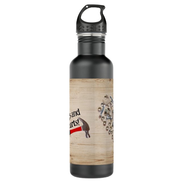 Consertar coisas, quebrar corações, garrafa de águ (Frente)