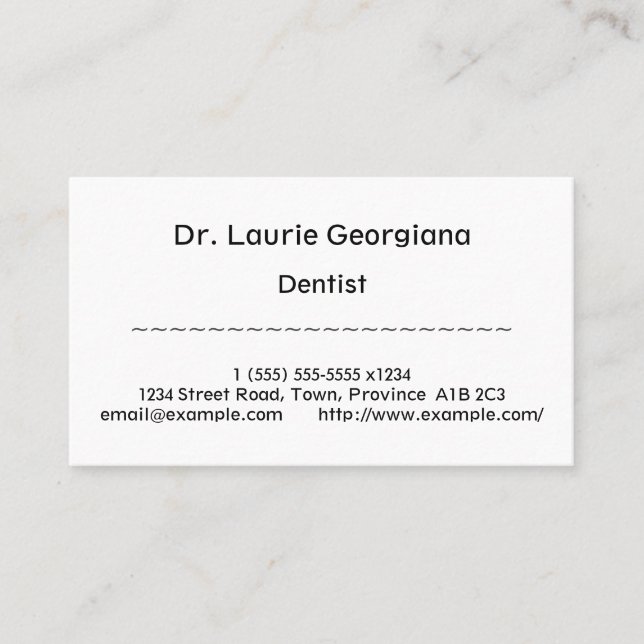 Conservador, Cartão de visita humilde (Frente)