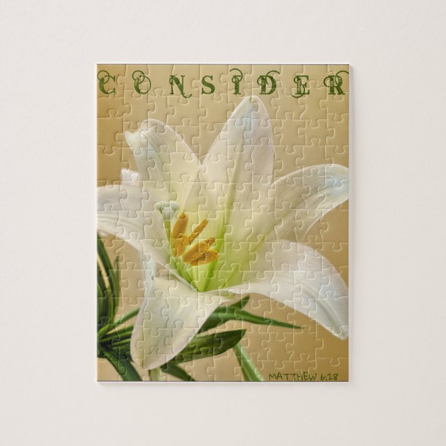 CONSIDERE Matthew 6:28 I Jigsera Quebra-cabeça (Vertical)