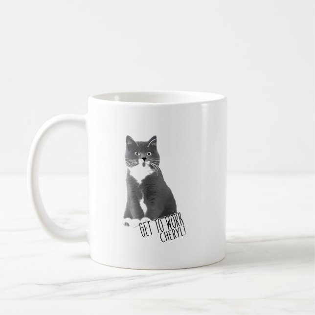 Consiga trabalhar Cheryl! Caneca de café (Esquerda)