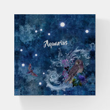 Constelação de Boho Blue Zodiac Aquarius
