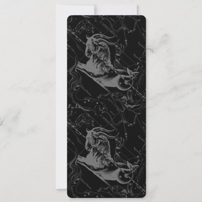 Constelação de Capricórnio Hevelius 1690 a Preto (Frente)