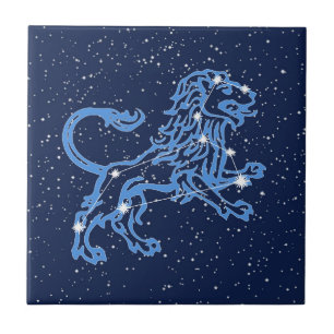 Constelação de Leão e Signo Solar com Estrelas em