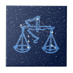 Constelação de Libra e Signo com Cerâmica de Estre
