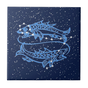 Constelação de Peixes e Signo Solar com Estrelas