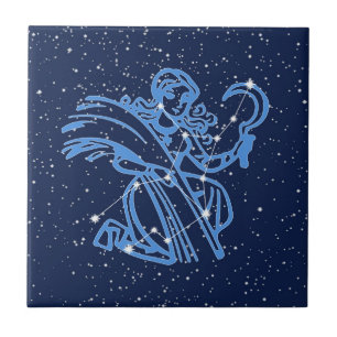 Constelação de Virgem e Signo Solar com Estrelas