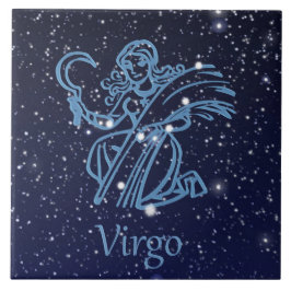Constelação de Virgem e Sinal Zodiac com Estrelas