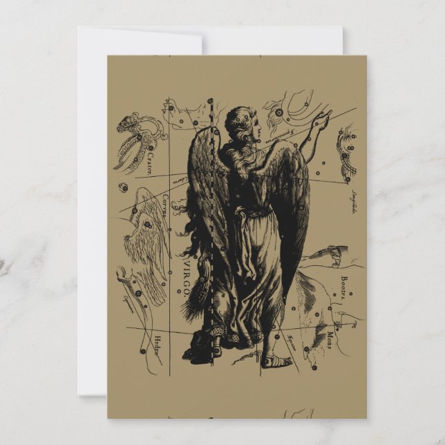 Constelação de Virgem Hevelius 1690 Ago 23 De Sete (Frente)