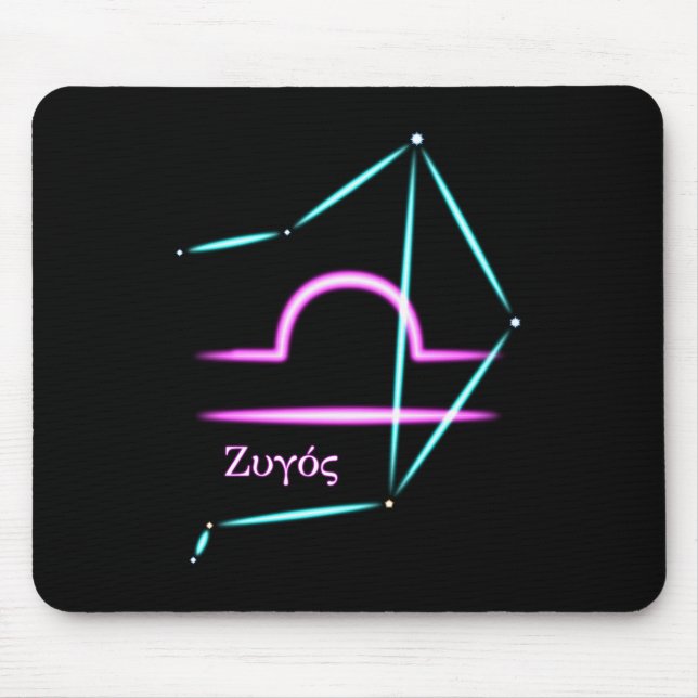 Constelação do Zodíaco Libra Mouse Pad (Frente)