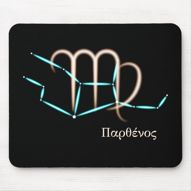Constelação do Zodíaco Virgem Mouse Pad (Frente)
